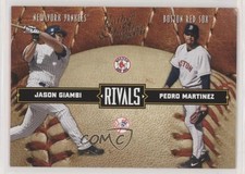 2004 Donruss Leather & Lumber Rivals /2499 Jason Giambi Pedro Martinez HOF c7w