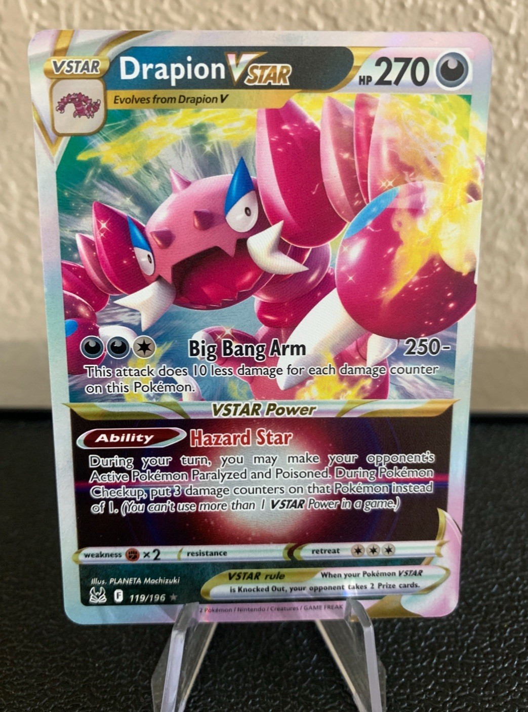 Pokémon TCG: Drapion VSTAR 119/196 Swsh11: Lost Origin Holo