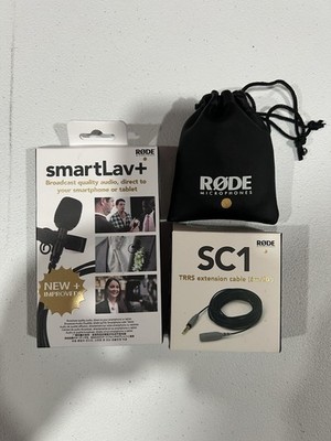 Rode SmartLav+ lavalier condenser microphone lapel mic 3.5mm TRRS & Extension