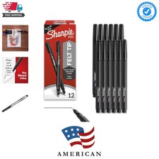 Felt Tip Pens, Fine Point 0.4mm, Felt Tip Markers, Black, 12 Count - Journali...