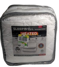 Sleep Well By Biddeford Quilted Electric Heated Mattress Pad Size Full 54" x 75"