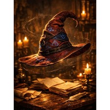 Witch's Hat Diamond Painting Kits for Adults - Diamond Art for Adult  Wizard