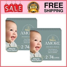 2 Box Pampers Amore Baby Diapers Size 2, 74 Count Box