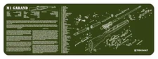 Tekmat Armorers Bench Mat 12inx36in M1 Garand Olive Drab, 36: TEK-36-M1GARAND-OD