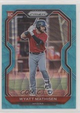 2021 Panini Prizm Teal Wave Prizm Wyatt Mathisen #84 0c6