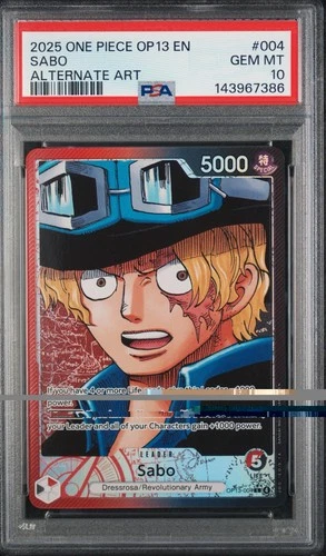 2025 One Piece Sabo Leader Alternate Art English Foil #OP13-004 PSA 10