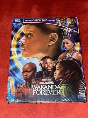 BLACK PANTHER WAKANDA FOREVER STEELBOOK (4K Ultra HD Blu-Ray UHD + Blu-Ray) NEW