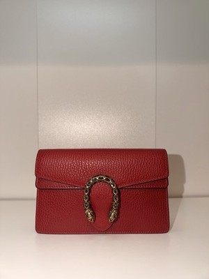 Gucci Dionysus Crossbody Super Mini Hibiscus Red Leather
