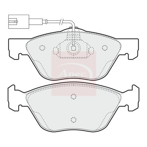 APEC Brake Pad Set, disc brake PAD1396