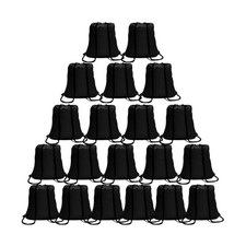 CAIHONG 100 Pack Drawstring Backpack Black Bulk Drawstring Bags Nylon String ...