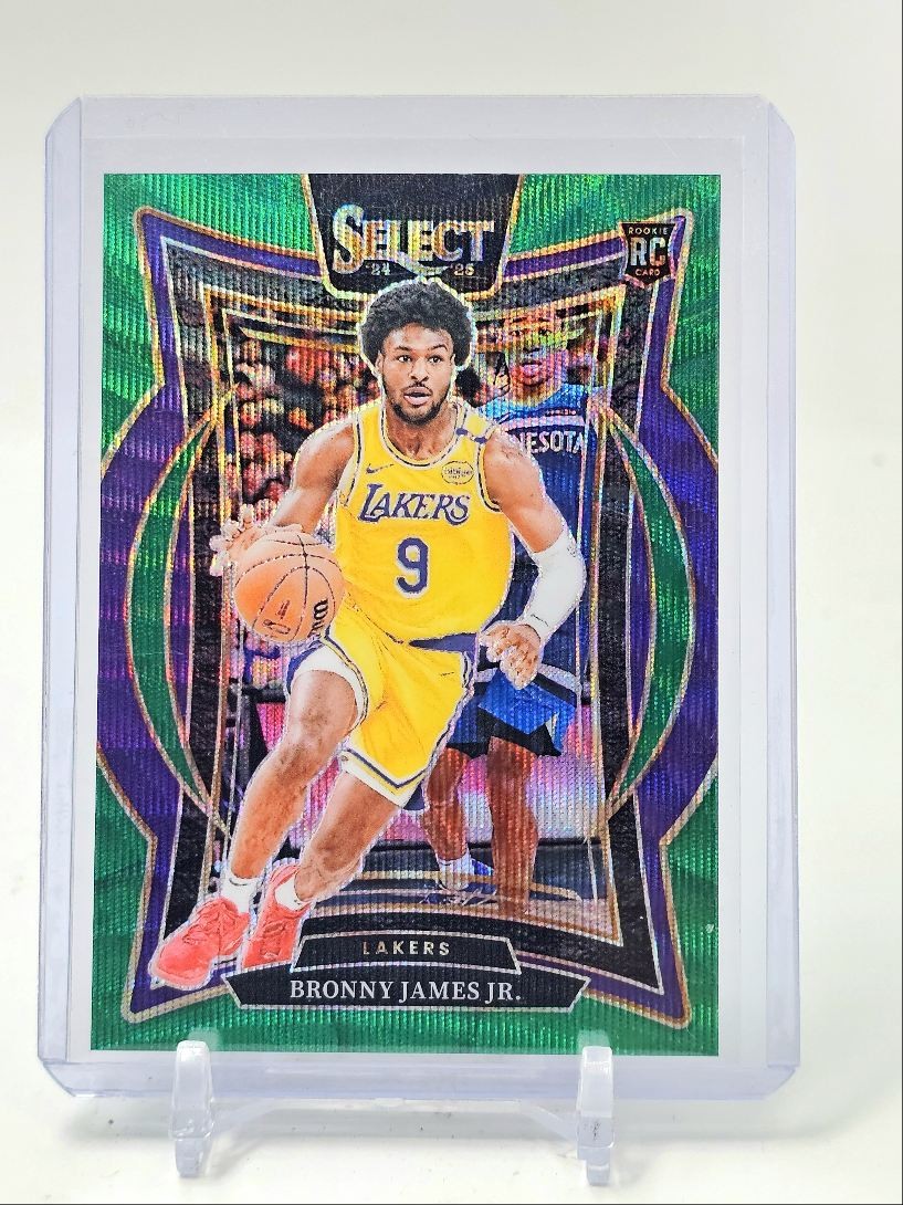 BRONNY JAMES JR. 2024-25 SELECT CONCOURSE ROOKIE GREEN WAVE RC /50 Q3879