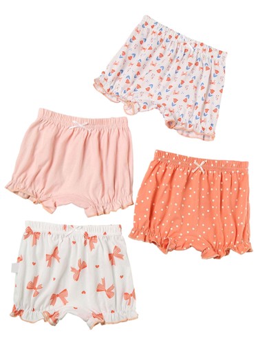 Copripannolini Bambina Stampa Plaid Pantaloncini Casual Confezione 4 Carini Bloomers Set - Foto 97 di 110