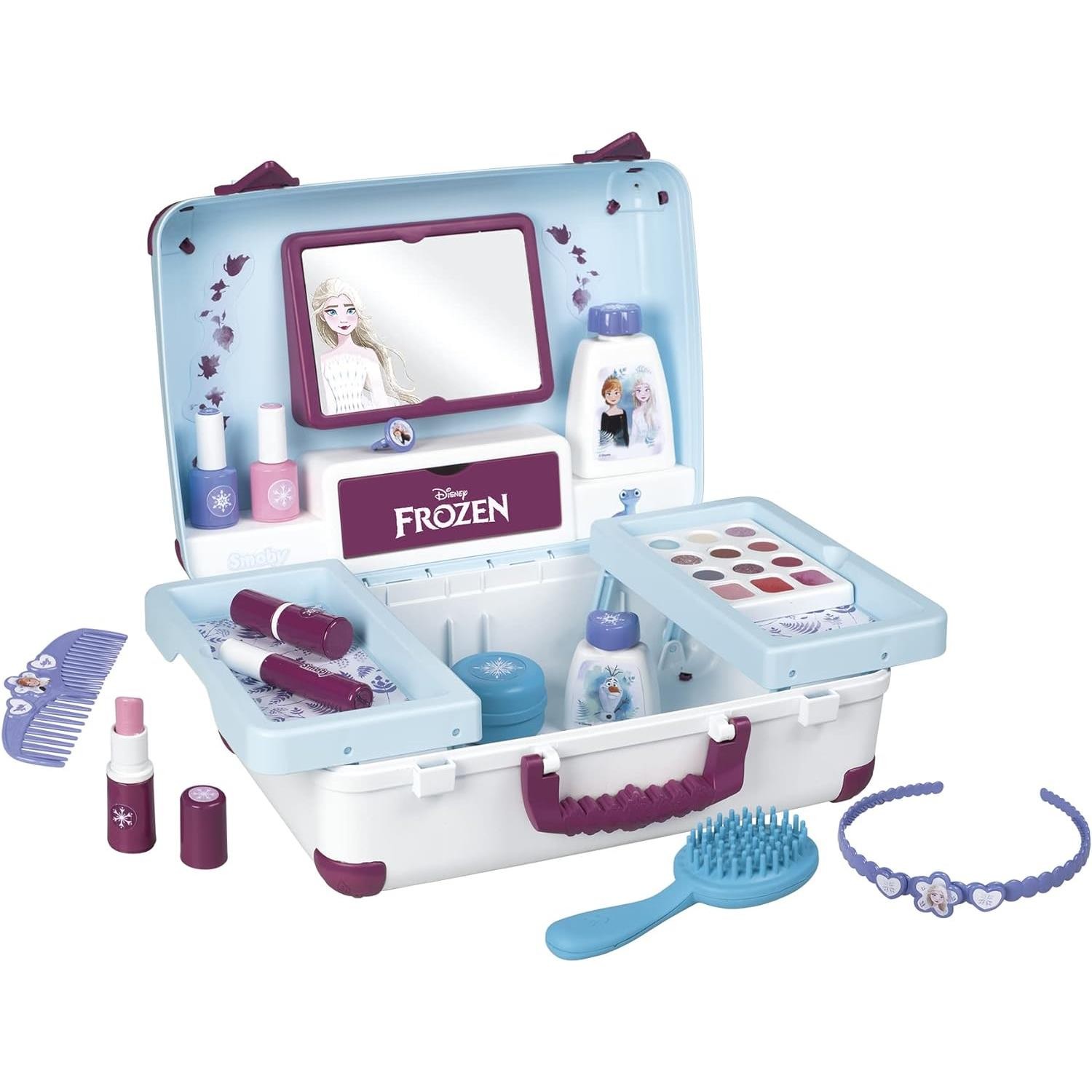 Valise beauté Frozen Smoby 320153 : cadeau idéal d'anniversaire pour coiffure fille