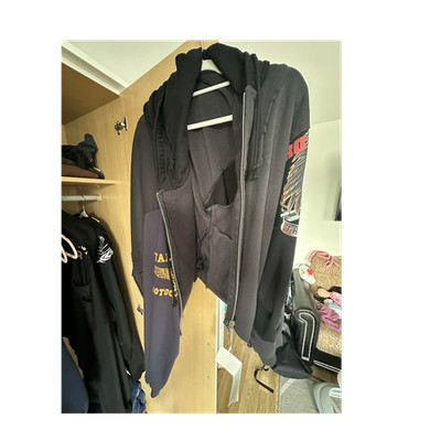 Protocol Index Herren Kapuzenpullover Größe 3 Schwarz Biker Reißverschluss