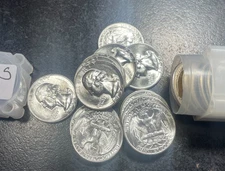 1954-S WASHINGTON SILVER QUARTER ROLL ~ BU ~BEAUTIFUL COINS~