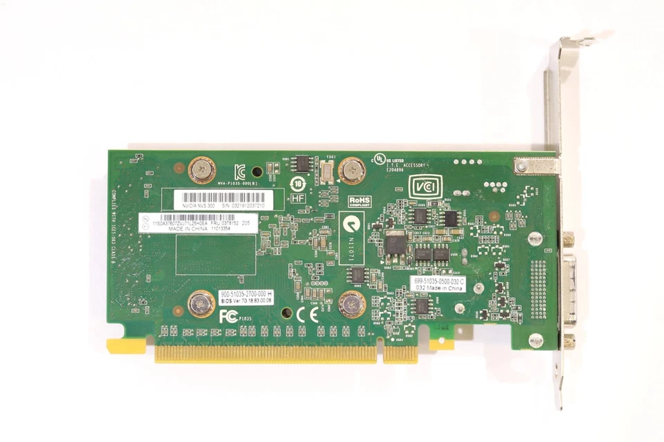 Lenovo NVIDIA NVS 300 512MB DDR3 PCIe x16 Graphic Card FRU P/N: 03T8152 Tested - Image 4 of 4