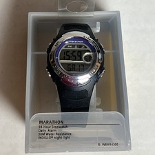 Marathon by Timex Digital Sport Watch – Black Resin Band, Pink Accent, WR50M