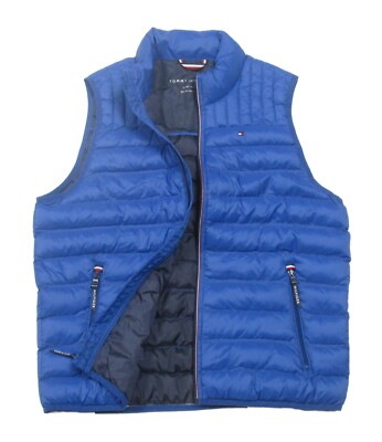 Tommy Hilfiger Men's Royal Blue Solid Quilted Puffer Vest $150
