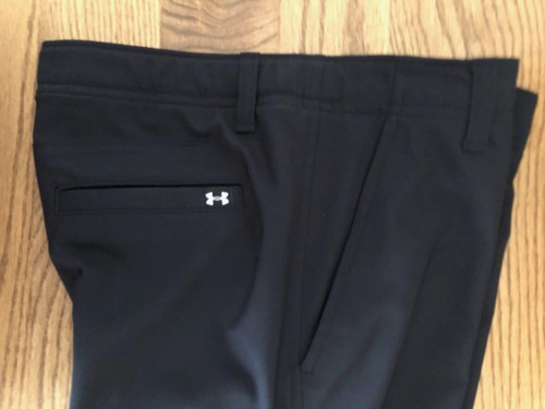 Under Armour Boys Black Dress Pants YXL Youth 14-16 Adjustable Waist EUC - Picture 3 of 5