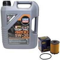MotoröL Set 5W-30 5 Liter + ÖLfilter FüR Fiat Doblo Pritsche 1.3D Multijet 263