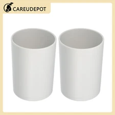 2Pcs Bathroom Toothbrush Tumblers Cup Set PP Cup Color Gray 4.05''×2.91''