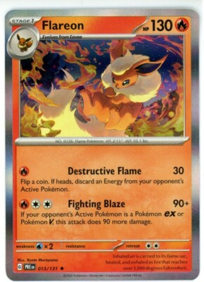 Pokemon TCG Flareon 013/131 Sv: Prismatic Evolutions Holo Rare