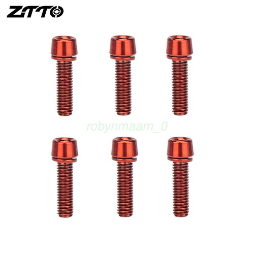 6Pcs Stainless Steel MTB Road Bike Handlebar Stem Riser M5*18mm Screw Bolt OZ - Picture 14 of 15