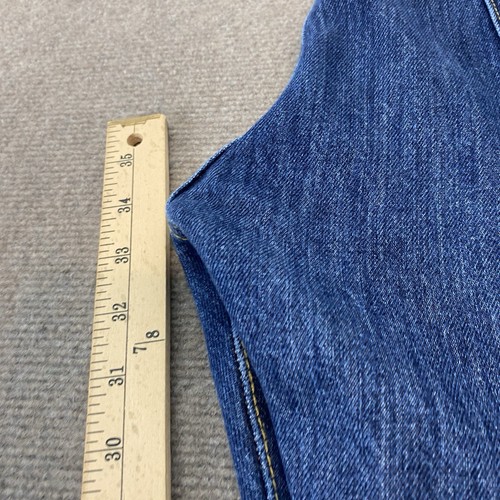 Levis 501 Jeans Mens Size 38x34 Button Fly Faded Blue Distressed Denim Classic - Picture 9 of 11