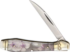 Rough Ryder Wharncliff Cherry Blossom Flower Pocketknife RR2094