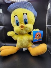 Vintage 1998 Warner Bros. Looney Tunes Tweety Bird with Denim Camp Sun Hat w/tag