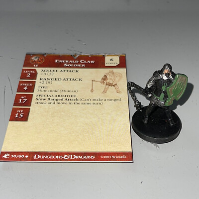 Dungeons & Dragons D&D Miniatures Aberrations EMERALD CLAW SOLDAT #30 Guard