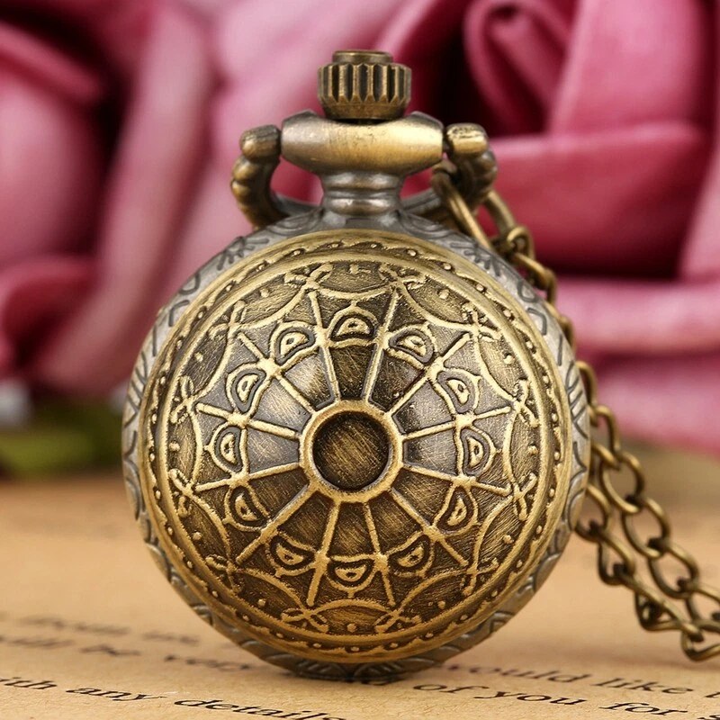 Exquisite Tiny Cute Ball Shaped Necklace Pendant Pocket Watch Quartz Movement
