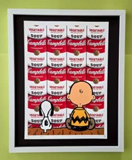 🔥Death NYC Large Framed 16x20in Pop Art Graffiti COA SNOOPY  ANDY WARHOL#7