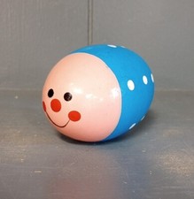 Wooden Egg Shaker Rattle Children's Percussion Instrument Whimsical Beetle Bug