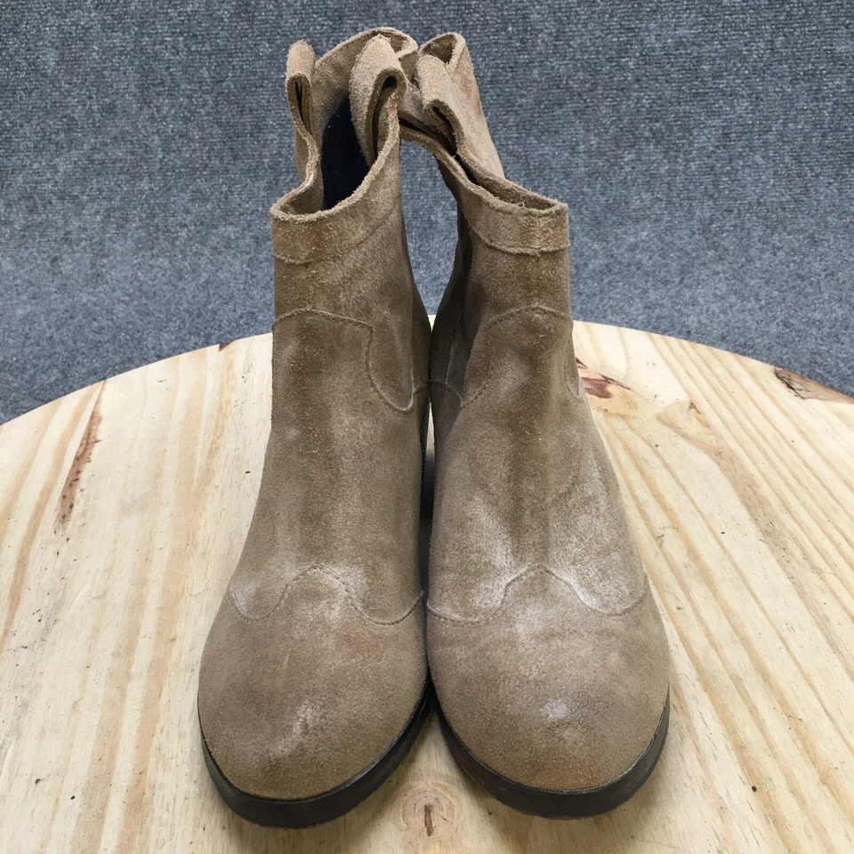 Calvin Klein Botas Mujer 10 Irene Botines Tacones Pull On Tostado Punta Redonda Foto 4 de 4