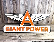 Tydol Flying A Gasoline Large 23" Embossed Metal Steel Sign Vintage Garage New