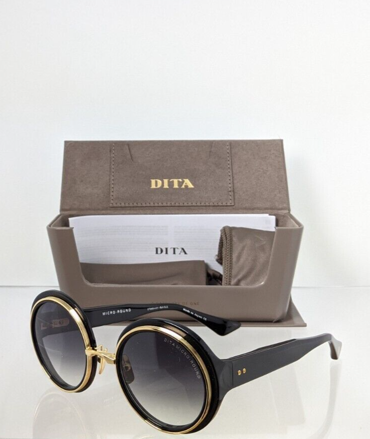 New Authentic Dita Sunglasses MICRO-ROUND DTS 406-A-01 Black