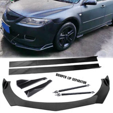 Front Bumper Lip Splitter Spoiler Rear Lip Strut Rod For Mazda 3 Mazda3 Hatch