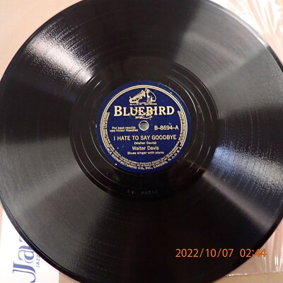 E+  78 Walter Davis Bluebird 8694 I Hate To Say Goodbye / Soon Forgotten