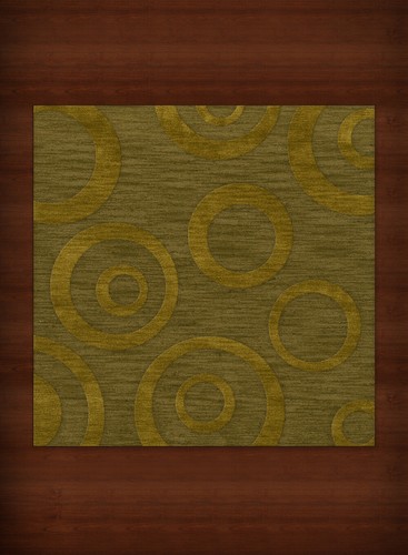 Green Transitional Bubbles Rings Area Rug Circles DV5 - Picture 2 of 35