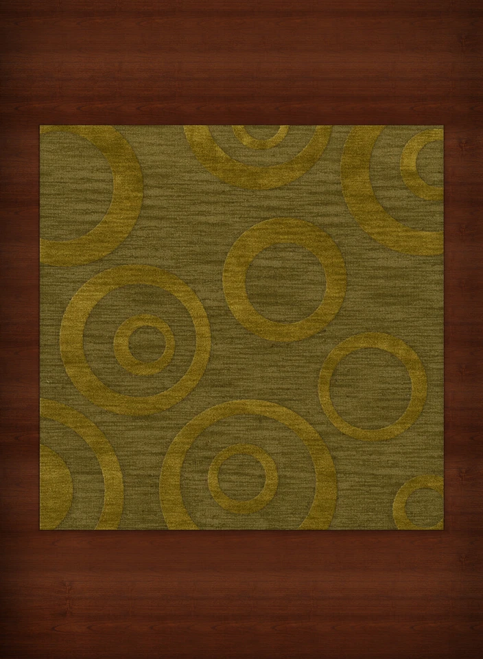 Green Transitional Bubbles Rings Area Rug Circles DV5 - Image 2 of 2