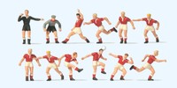 Preiser 10075 Fussballmannschaft, Trikot Rot / Weiss, H0