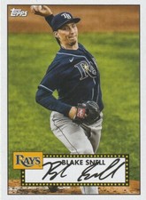 2021 Topps Series 1 Baseball Insert Card 1952 Redux T52-36 Blake Snell