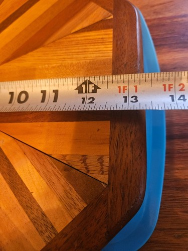 inlaid wood octagonal 1960 lazy Susan beautiful piece - Picture 3 of 4