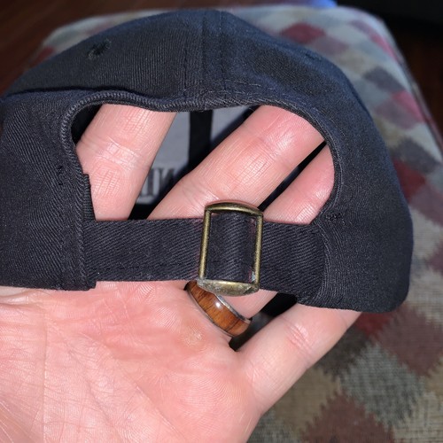 Jack Daniels Whiskey Black Cotton Strapback Adjustable Hat Black Gray Logo - Picture 8 of 9