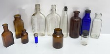 VINTAGE APOTHECARY MEDICINE PHARMACY ITEMS CONTENTS JARS COLLECTIBLES LOT Of 12