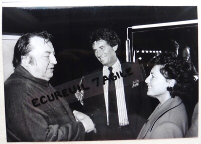 Pressefoto Raymond DEVOS und Frau Jacques LANG 1988 W154