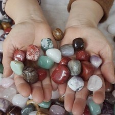 1Kg 2.2LB Natural Quartz Crystal Jasper Palm Diverse Rock Tumbles Healing