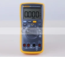 Fluke 18B+ AC/DC Voltage Current Digital Multimeter Auto/Manual Range LED Test