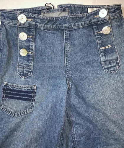 Preowned- Vintage Jill Stuart Button Front Denim Culottes Womens (Size 27) - Picture 3 of 8